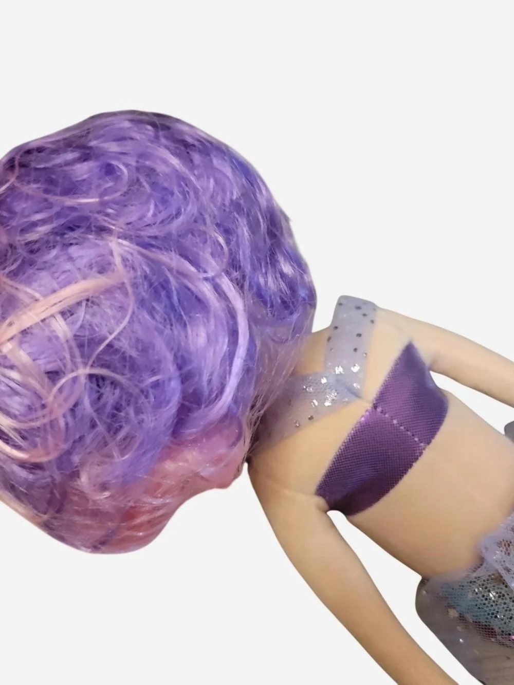 Plush Mermaid Doll in Pink & Purple Hair - Sparkle Tail Mermaid Toy